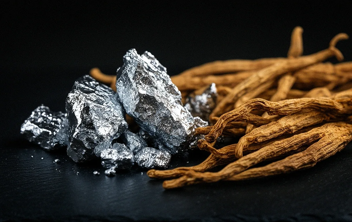 Surowe minerały i ekstrakty roślinne